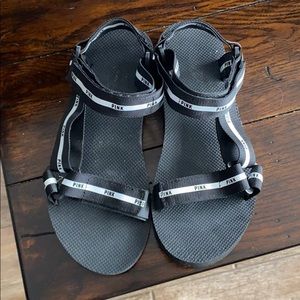 Size 8 hardly worn Victoria’s Secret Pink sandals